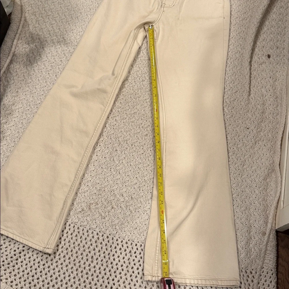 PacSun Womens 26 High Rise Boot Cut Beige Denim Pants - Picture 3 of 10